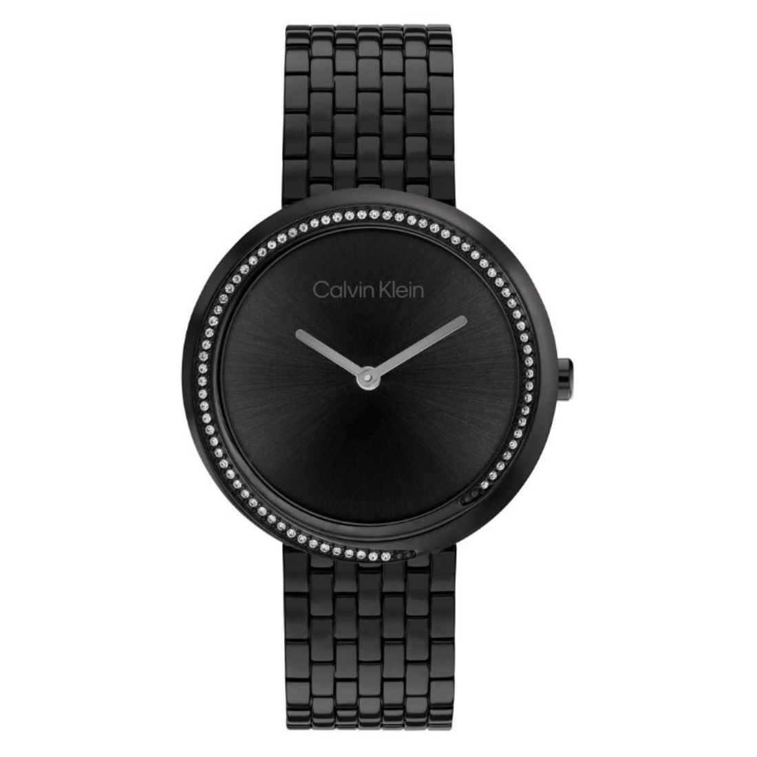 Calvin Klein TWISTED BEZEL 34 mm Black Dial Women Analog Watch 25100039