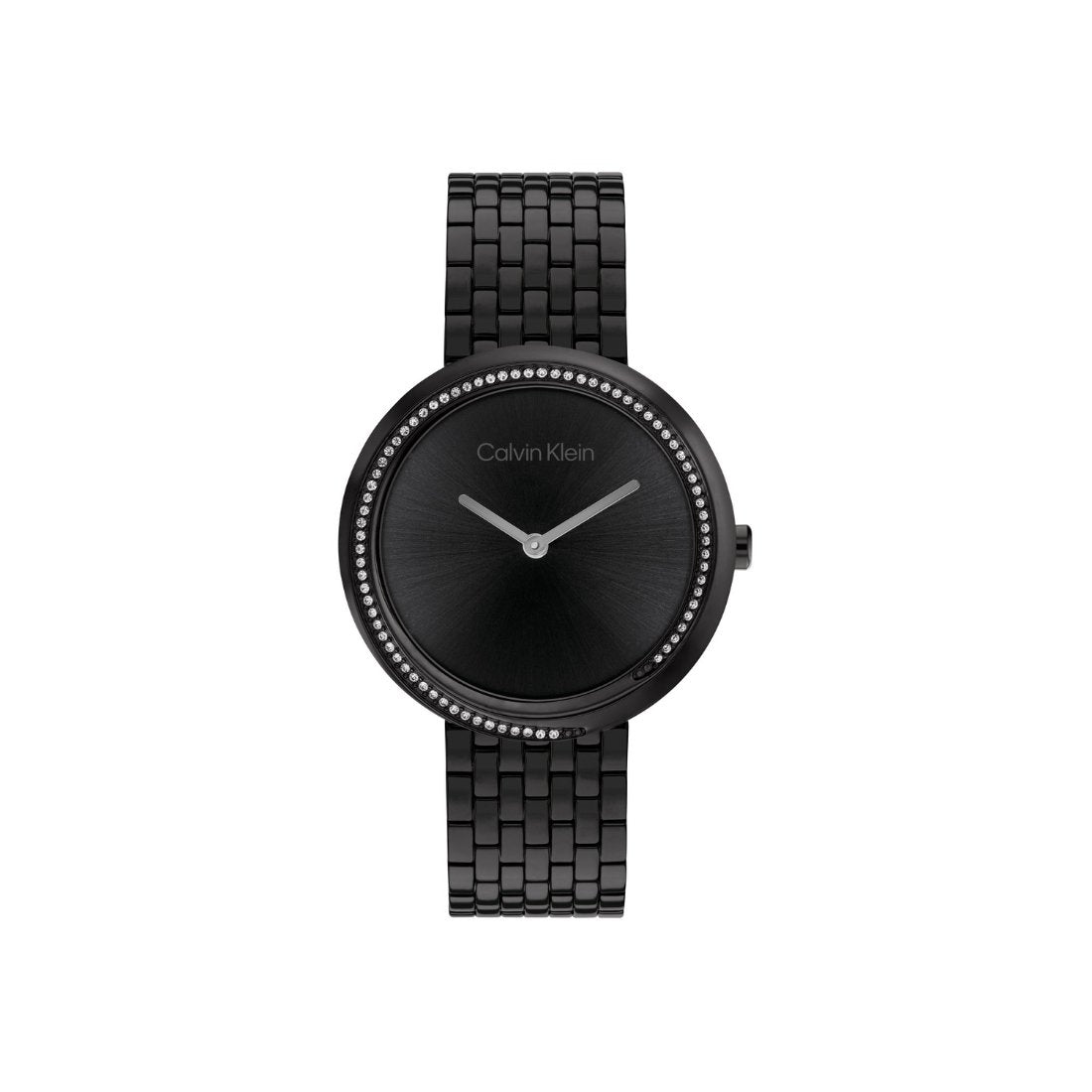 Calvin Klein TWISTED BEZEL 34 mm Black Dial Women Analog Watch 25100039