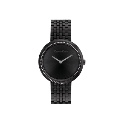 Calvin Klein TWISTED BEZEL 34 mm Black Dial Women Analog Watch- 25100039