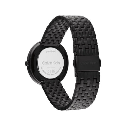 Calvin Klein TWISTED BEZEL 34 mm Black Dial Women Analog Watch- 25100039