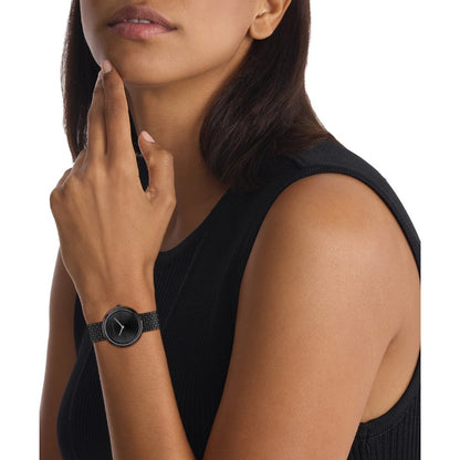 Calvin Klein TWISTED BEZEL 34 mm Black Dial Women Analog Watch- 25100039