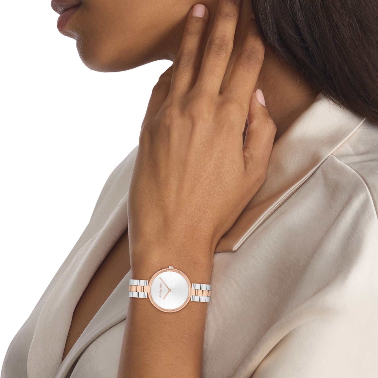 Calvin Klein GLEAM 32 mm Silver Dial Women Watch 25100040
