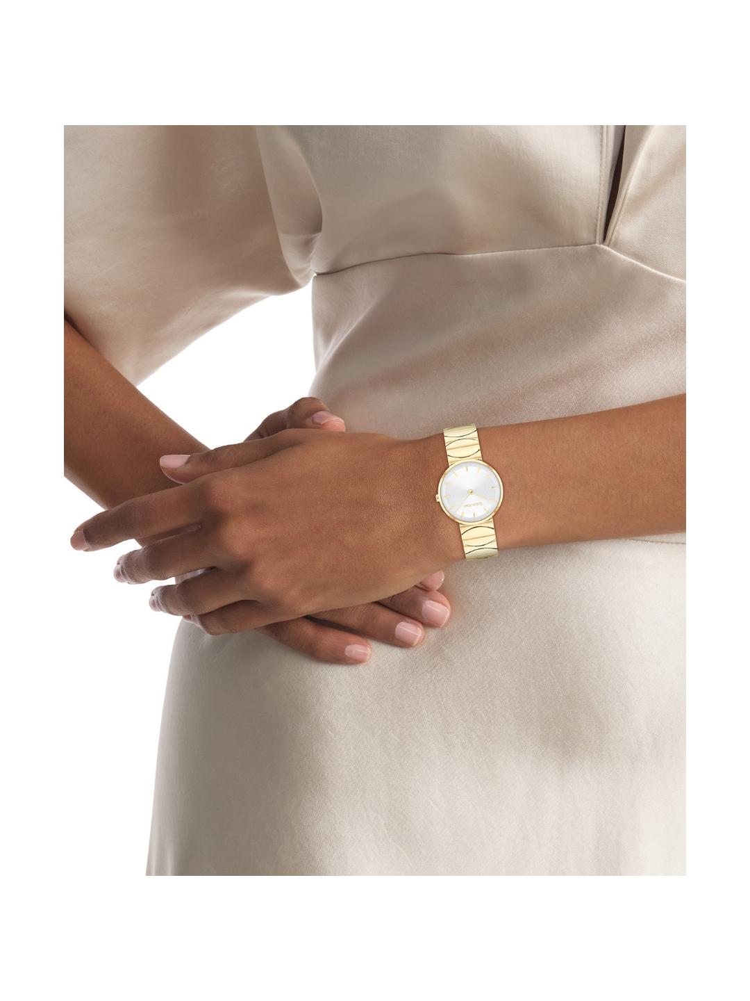 Calvin Klein Women 30 mm Quartz Analog Silver Dial Stainless Steel Strap Watch 25100043