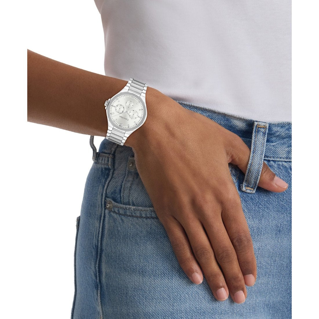 Calvin Klein VIBRANCY 38 mm White Dial Women Analog Watch- 25100054
