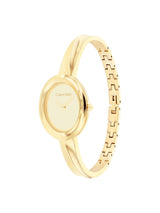 Calvin Klein Twisted Bezel Gold 24 mm Dial Women Analog Watch 25100056