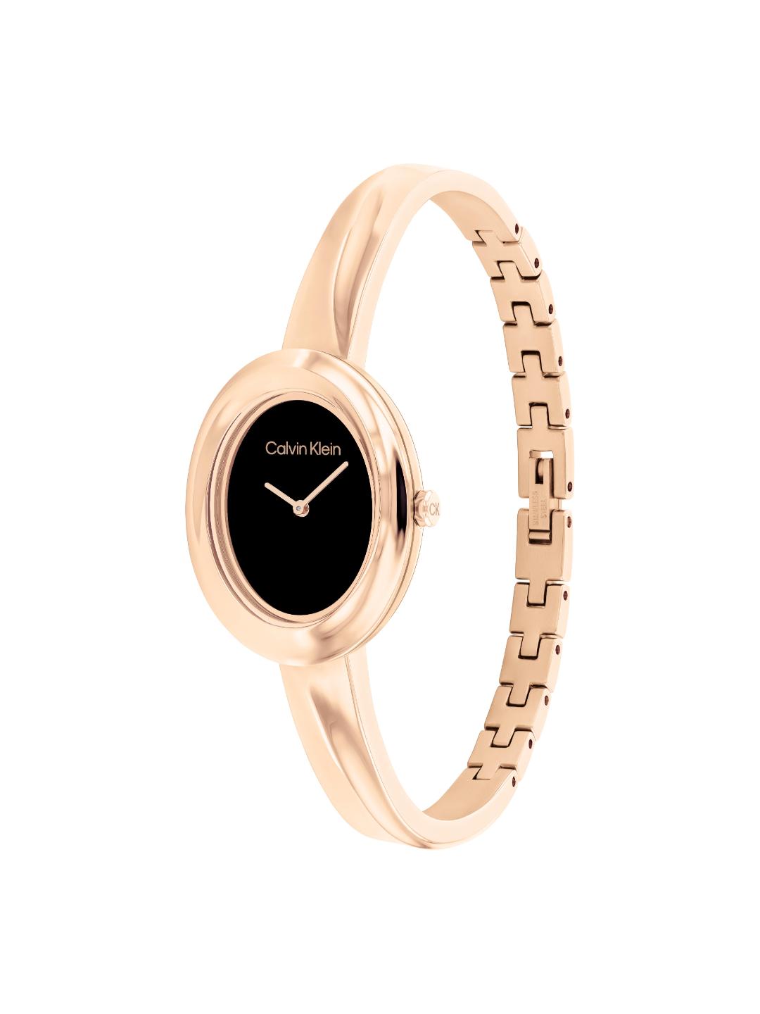 Calvin Klein Twisted Bezel Black 24 mm Dial Women Analog Watch 25100057