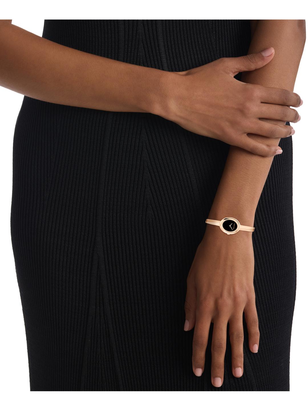 Calvin Klein Twisted Bezel Black 24 mm Dial Women Analog Watch 25100057
