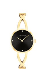 Calvin Klein SCULPTED EMBRACE 28 mm Black Dial Women Watch 25100059