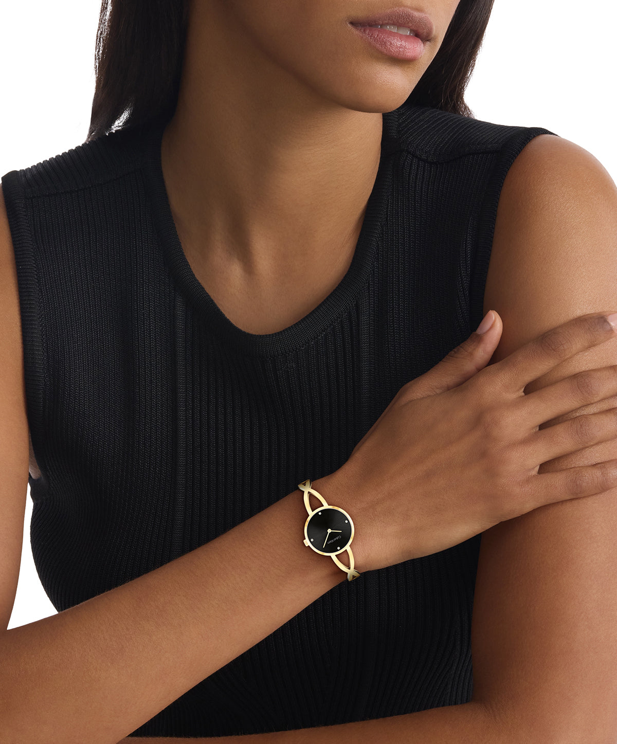 Calvin Klein SCULPTED EMBRACE 28 mm Black Dial Women Watch 25100059