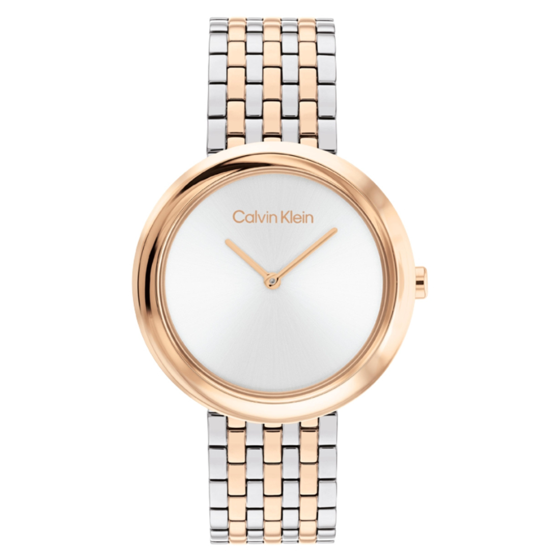 Calvin Klein TWISTED BEZEL 34 mm White Dial Women Watch 25100070