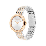 Calvin Klein TWISTED BEZEL 34 mm White Dial Women Watch 25100070