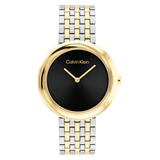 Calvin Klein TWISTED BEZEL 34 mm Black Dial Women Watch 25100071
