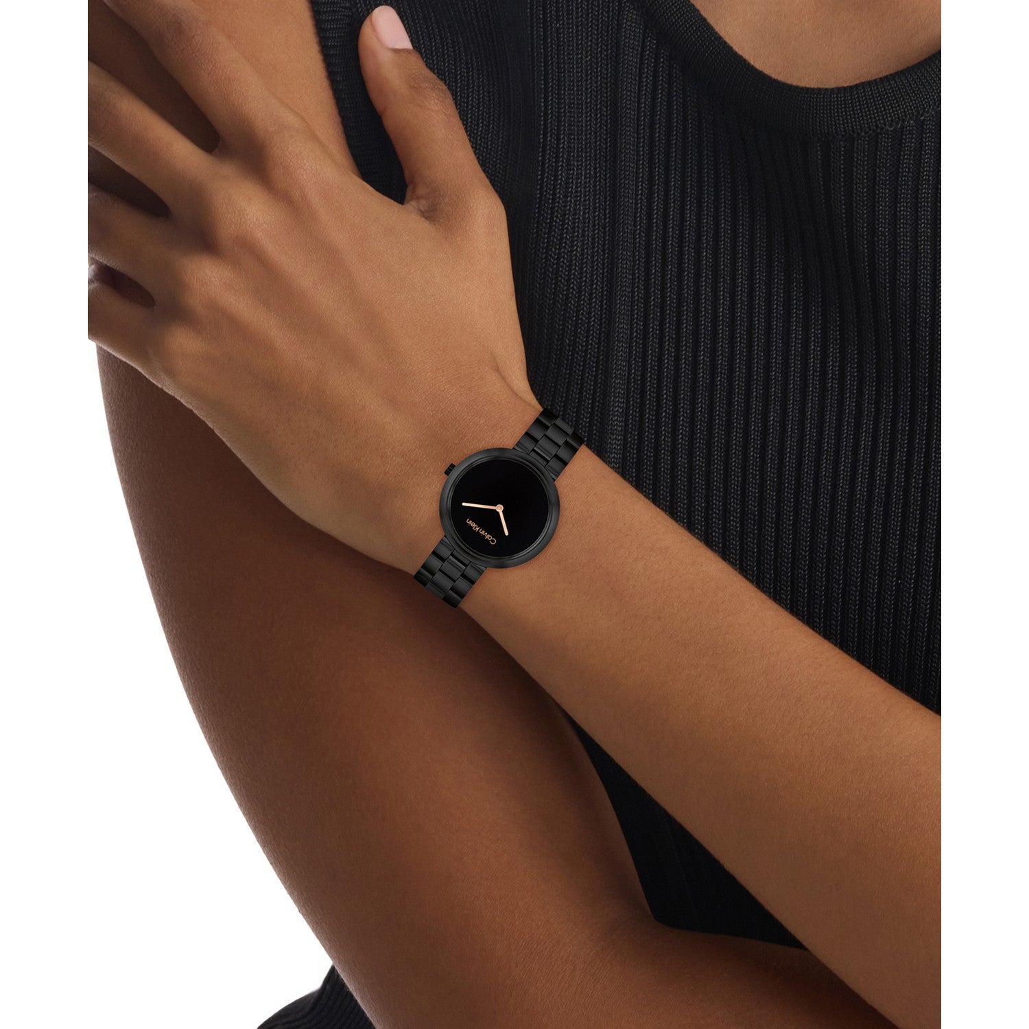 Calvin Klein CK PURE 35 mm Black Dial Women Watch 25100075