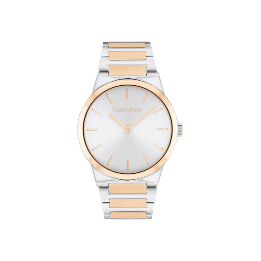 Calvin Klein CK LINEAR ELEGANCE 36 mm Silver Dial Women Watch-  25100083