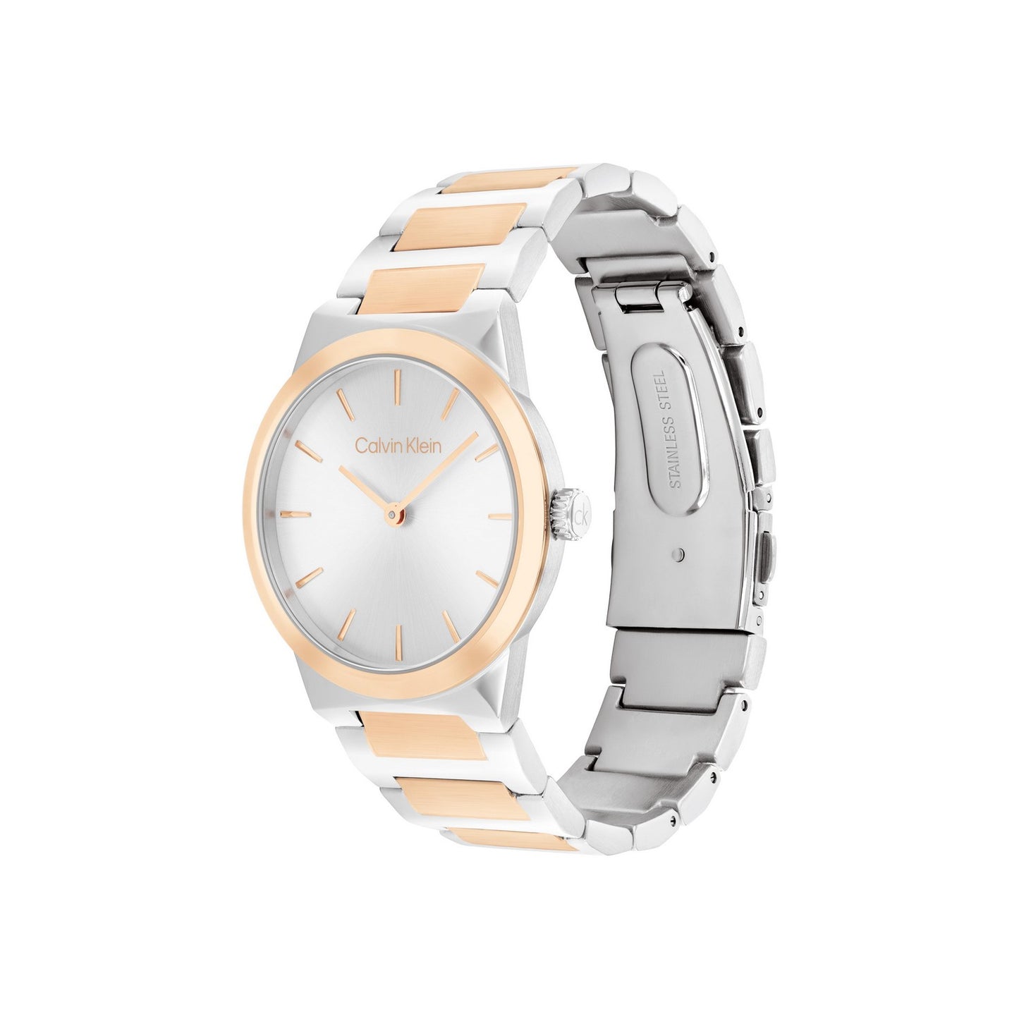 Calvin Klein CK LINEAR ELEGANCE 36 mm Silver Dial Women Watch-  25100083
