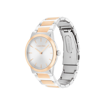 Calvin Klein CK LINEAR ELEGANCE 36 mm Silver Dial Women Watch-  25100083