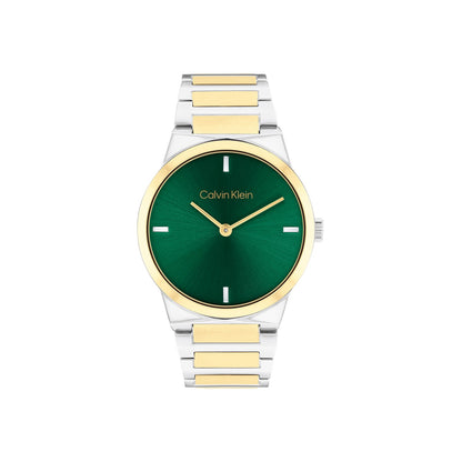 Calvin Klein CK LINEAR ELEGANCE 32 mm Green Dial Women Watch-  25100087