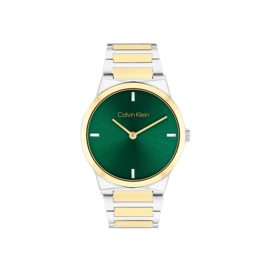 Calvin Klein CK LINEAR ELEGANCE 32 mm Green Dial Women Watch-  25100087