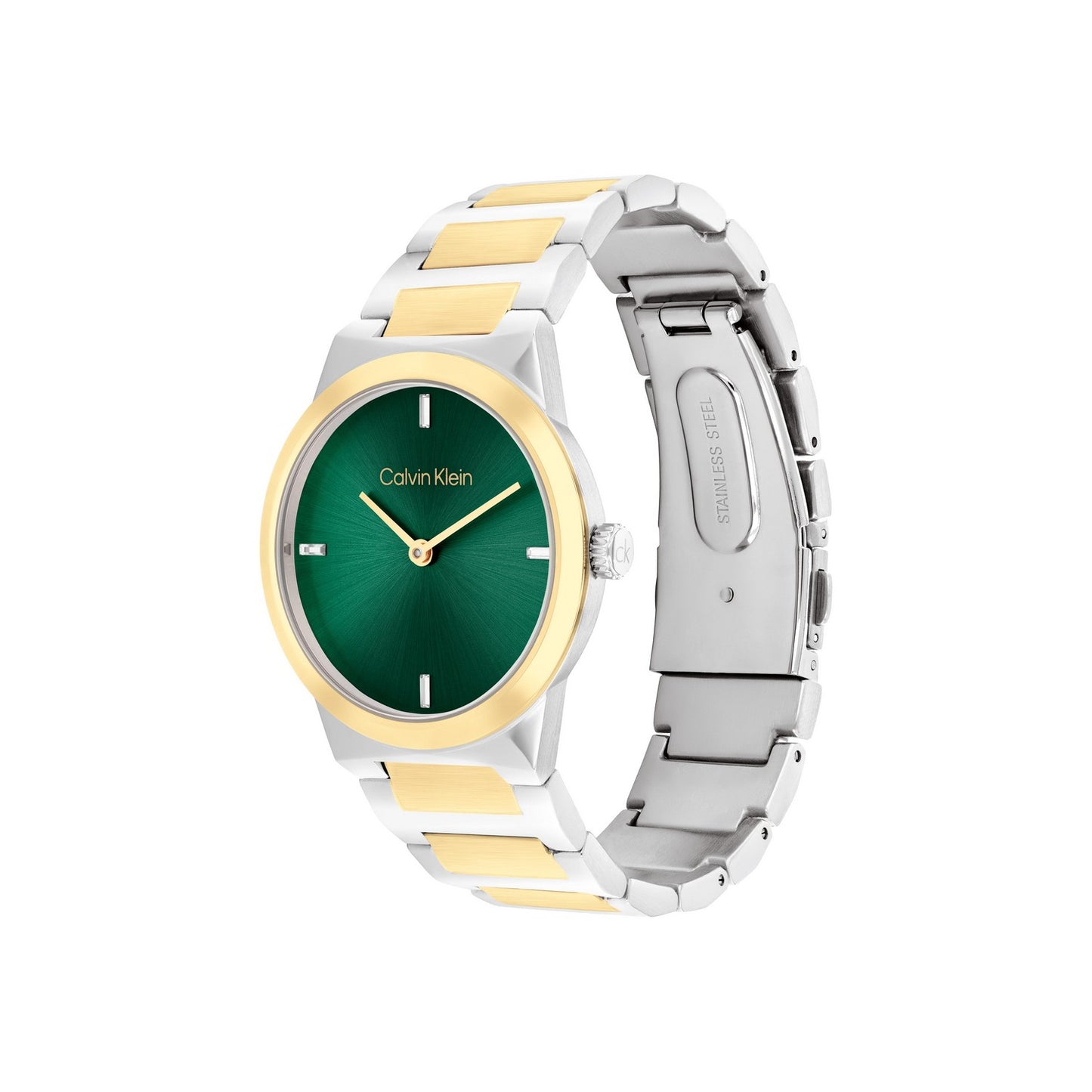 Calvin Klein CK LINEAR ELEGANCE 32 mm Green Dial Women Watch-  25100087