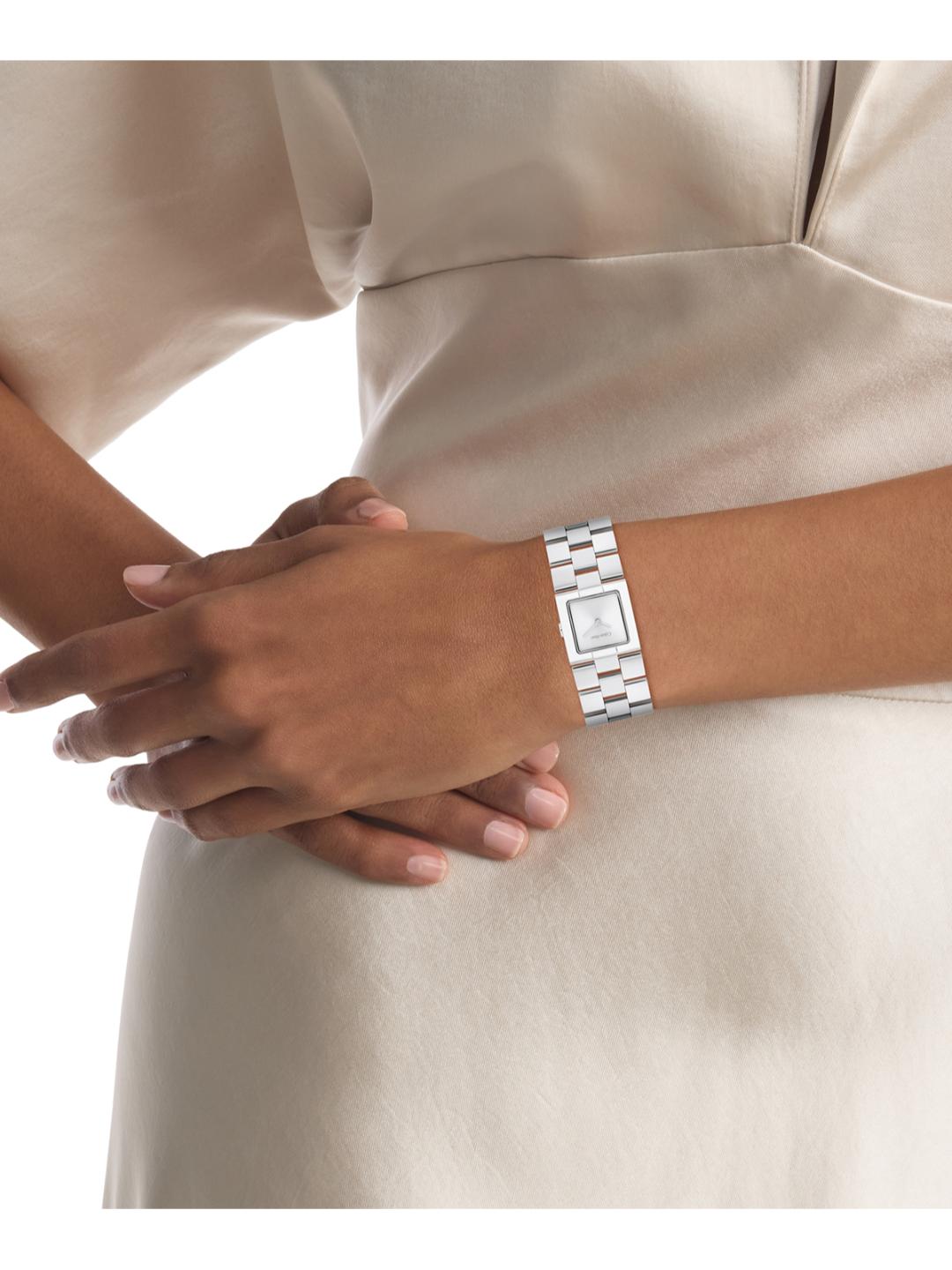 Calvin Klein Meridian White 22 mm Dial Women Analog Watch 25100088