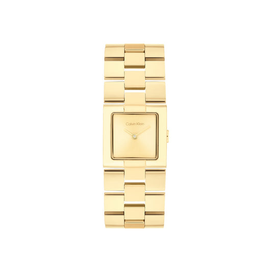 Calvin Klein CK MERIDIAN 22 mm Gold Dial Women Watch-  25100089
