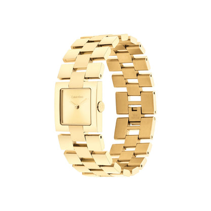 Calvin Klein CK MERIDIAN 22 mm Gold Dial Women Watch-  25100089