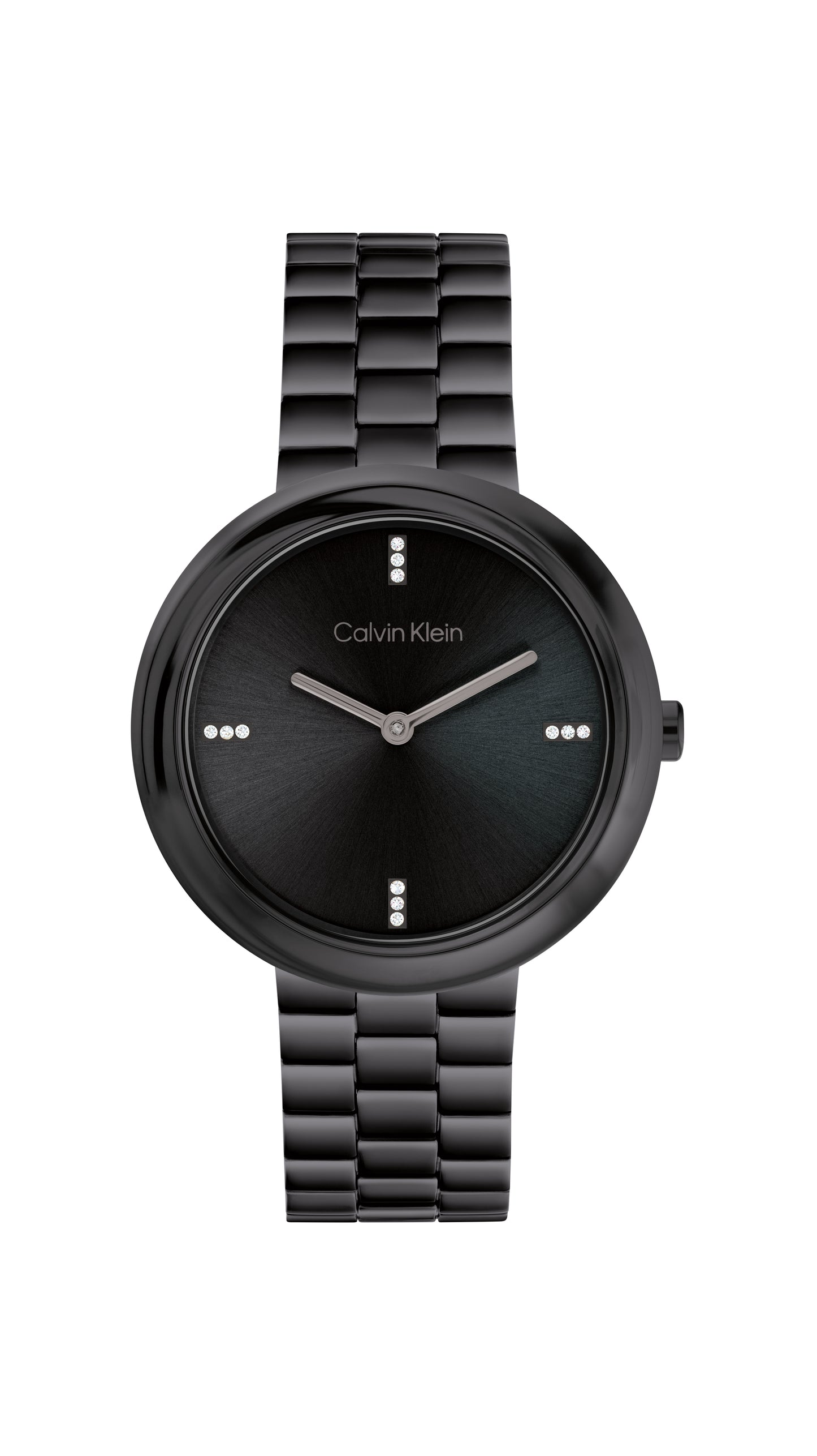 Calvin Klein TWISTED BEZEL 34 mm Black Dial Women Watch- 25100096