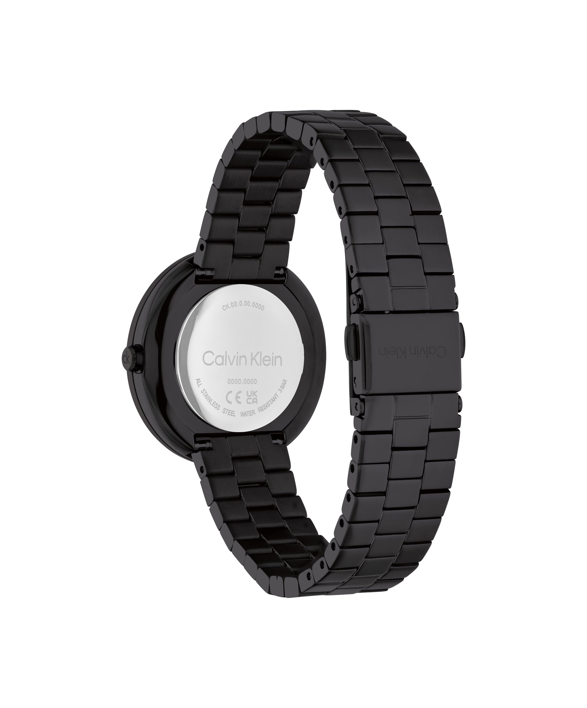 Calvin Klein TWISTED BEZEL 34 mm Black Dial Women Watch 25100096