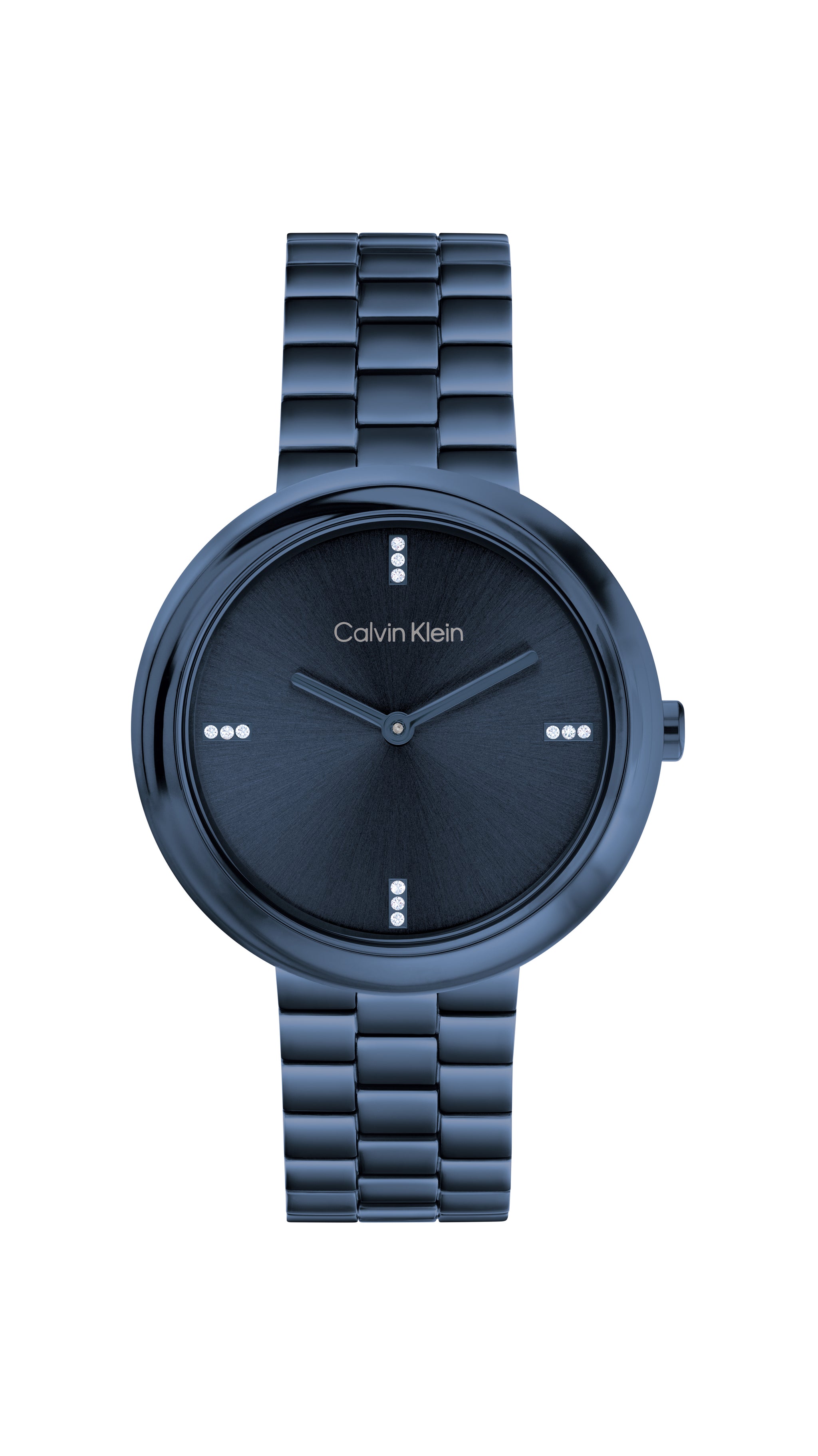 Calvin Klein TWISTED BEZEL 34 mm Blue Dial Women Watch 25100097