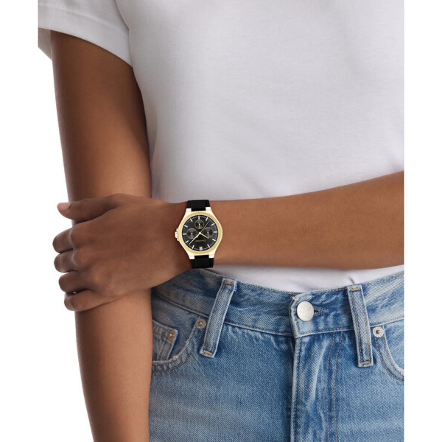 Calvin Klein VIBRANCY 38 mm Black Dial Women Watch 25100107