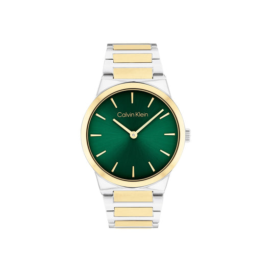Calvin Klein CK LINEAR ELEGANCE 36 mm Green Dial Women Watch-  25100114