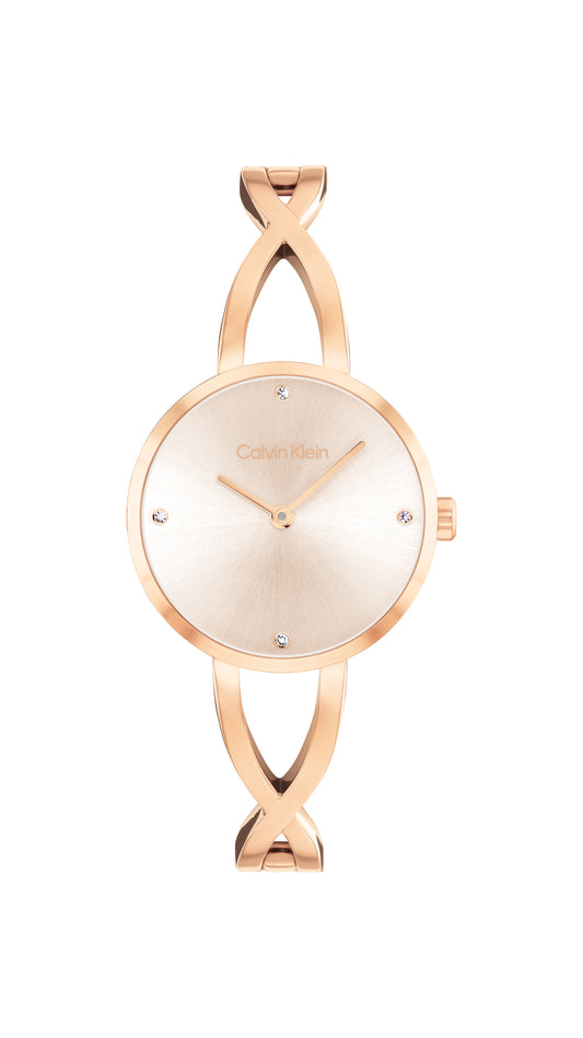 Calvin Klein SCULPTED EMBRACE 28 mm Blue Dial Women Watch-  25100116