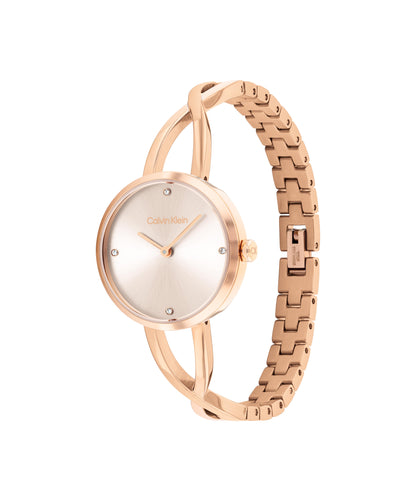 Calvin Klein SCULPTED EMBRACE 28 mm Blue Dial Women Watch-  25100116