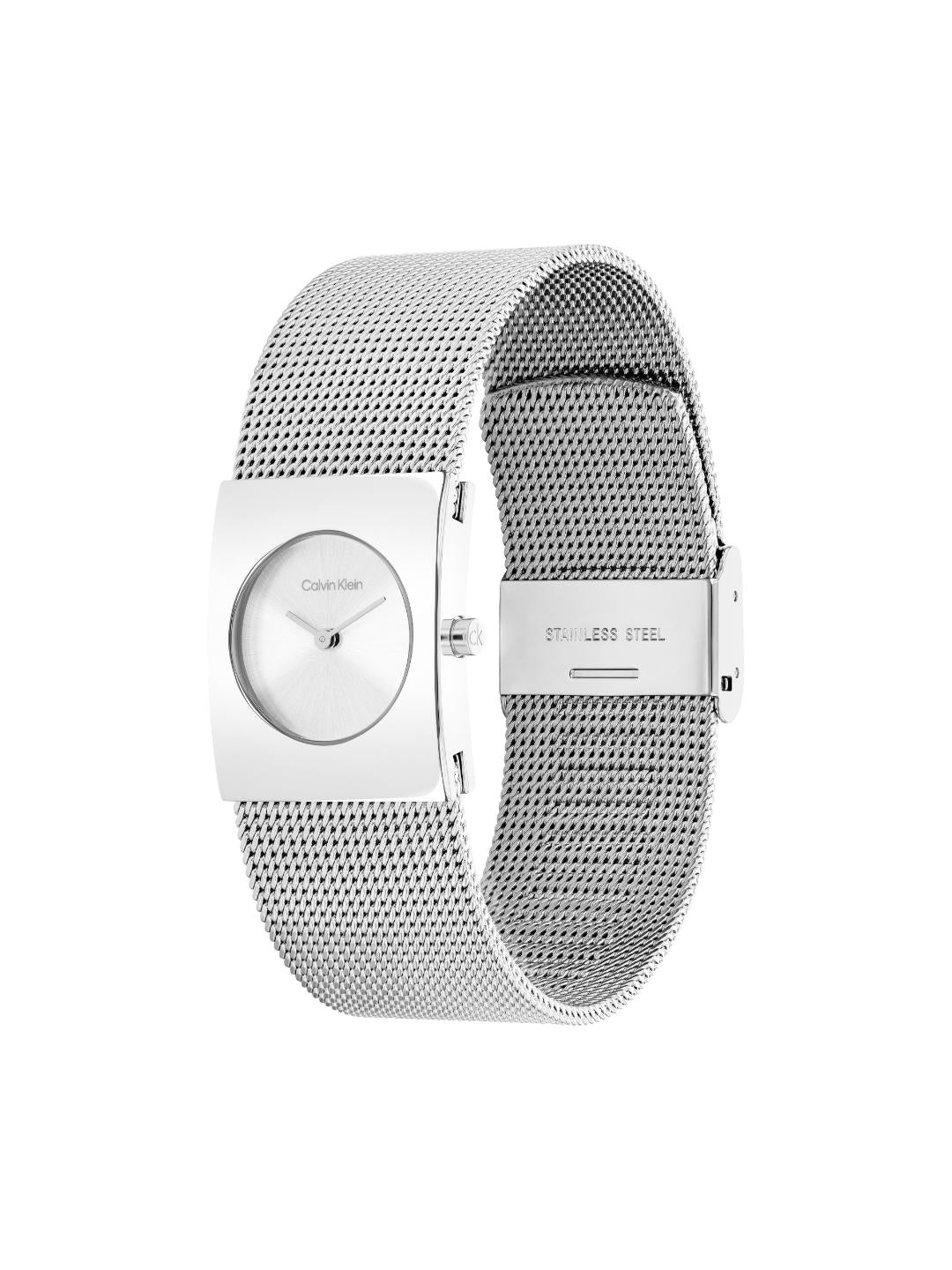 Calvin Klein Pulse Silver 21.5 mm Dial Women Analog Watch 25100135