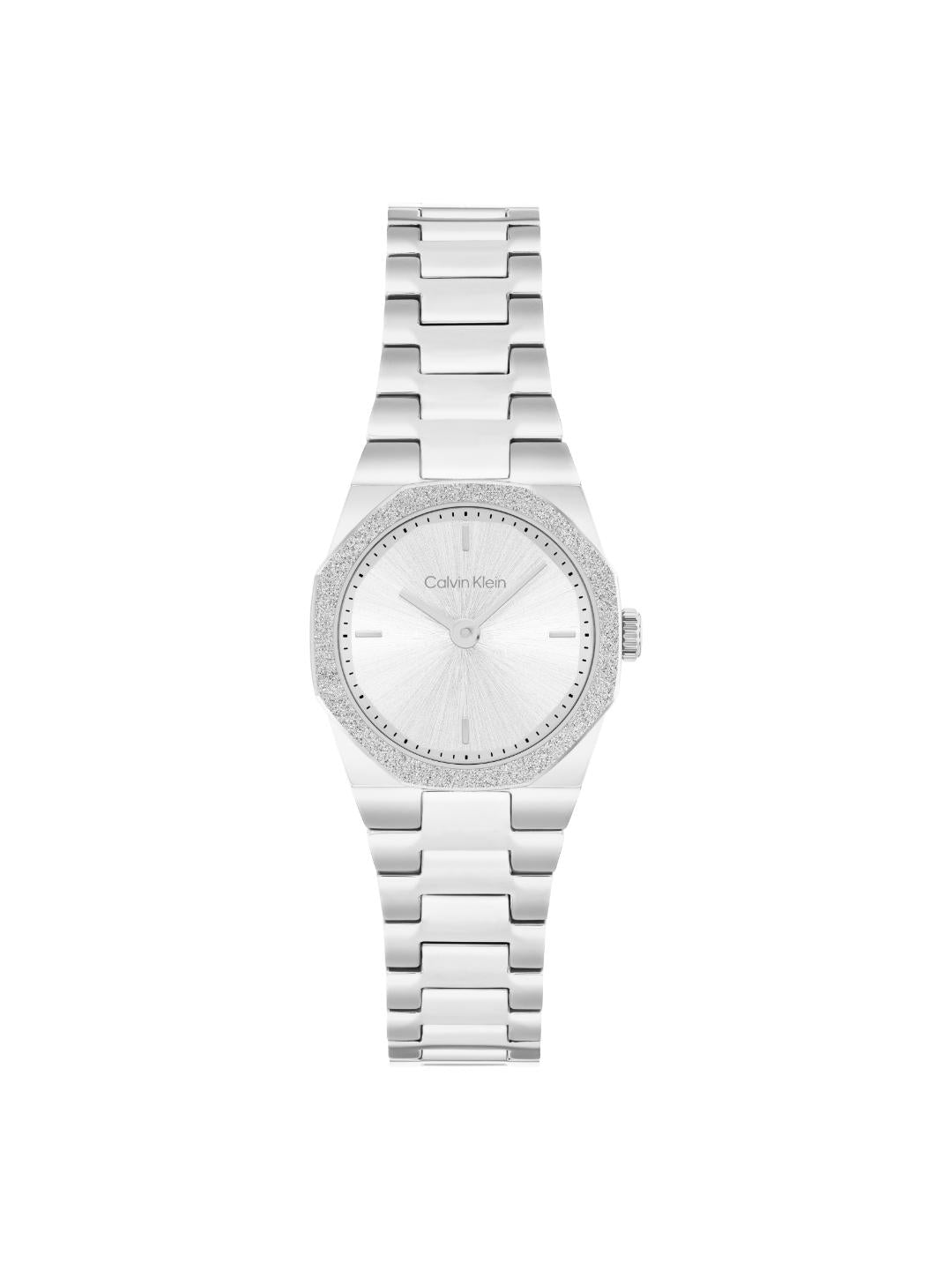 Calvin Klein Geometric Elegance White 23 mm Women Watch 25100141