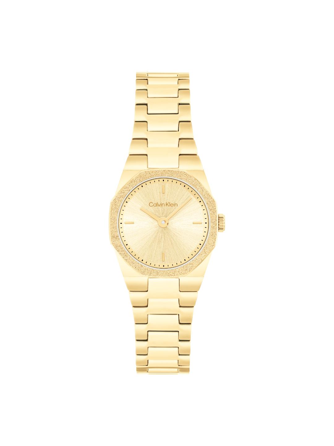 Calvin Klein Geometric Elegance Gold 23 mm Dial Women Watch 25100142