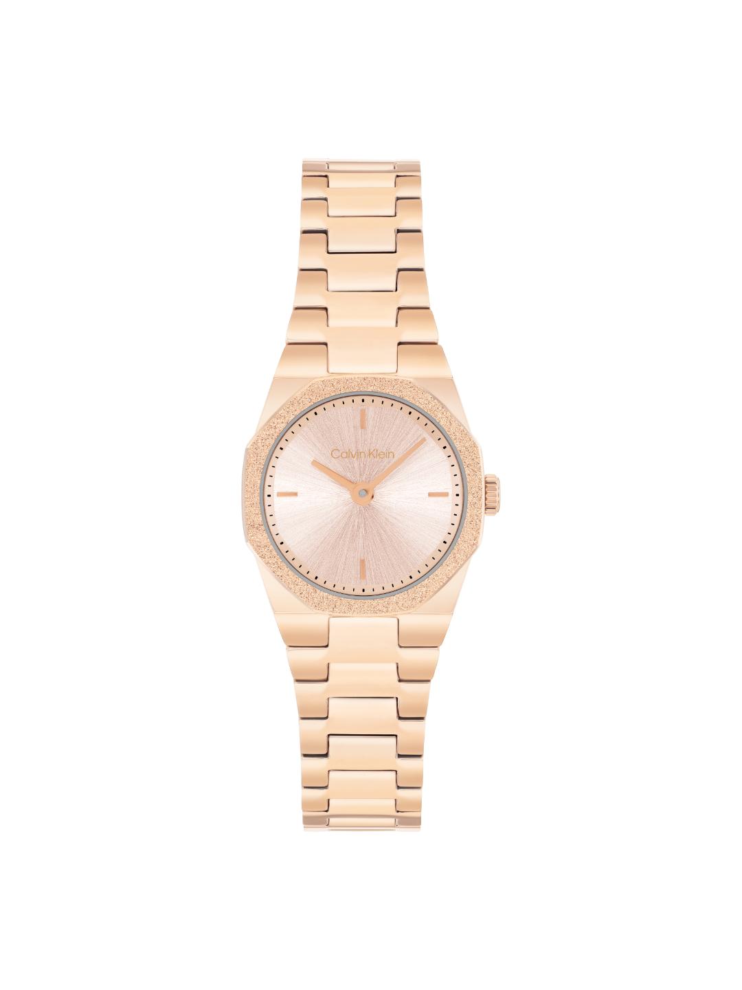 Calvin Klein Geometric Elegance Gold 23 mm Dial Women Watch 25100143