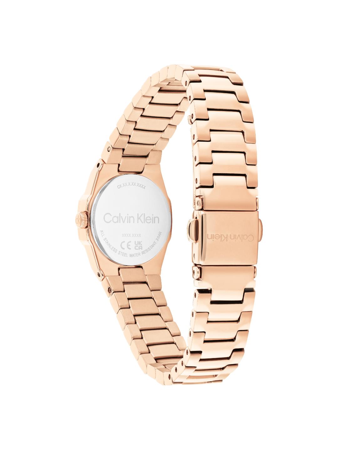 Calvin Klein Geometric Elegance Gold 23 mm Dial Women Watch 25100143
