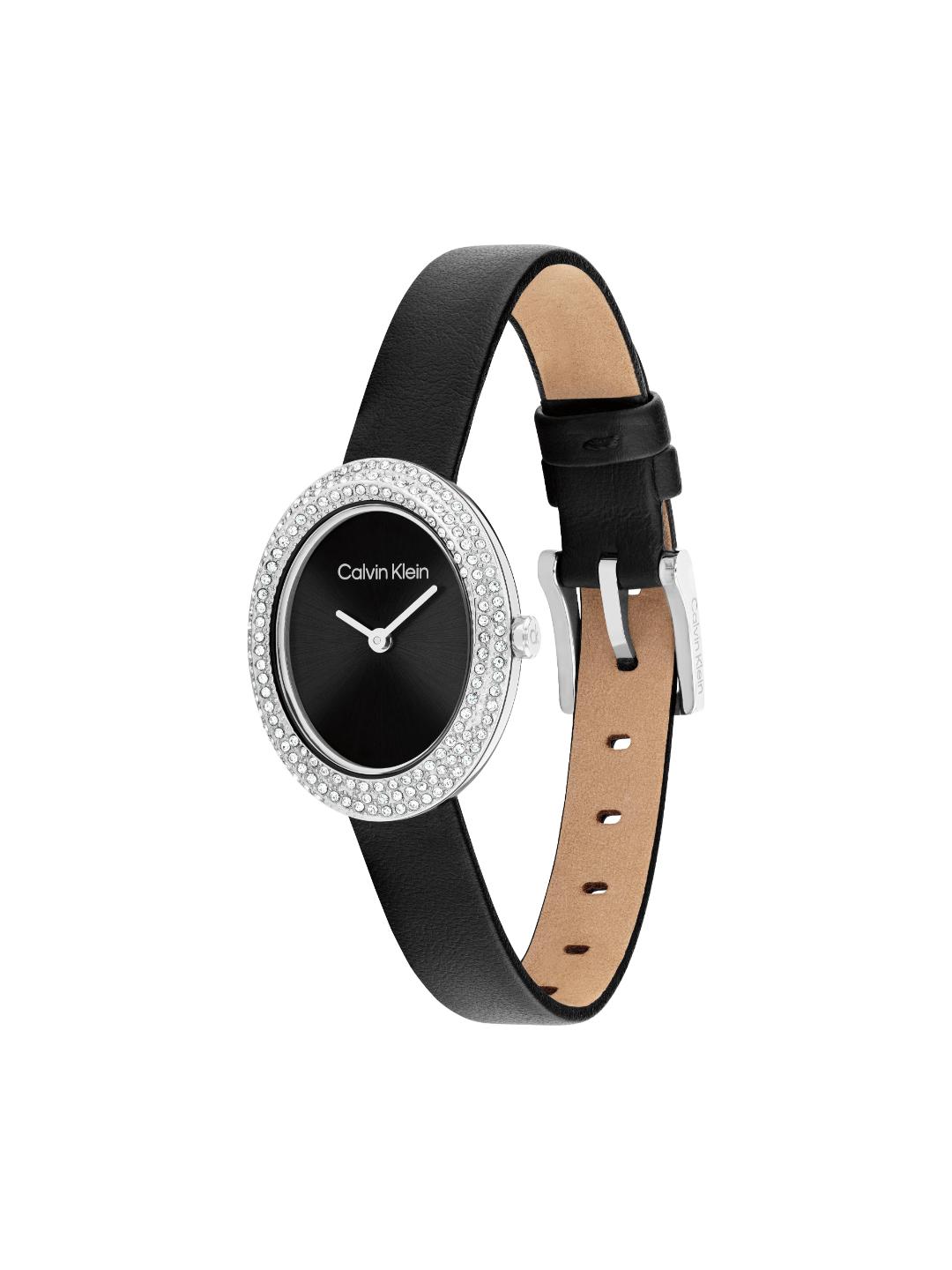 Calvin Klein Twisted Bezel Black 24 mm Dial Women Analog Watch 25100145