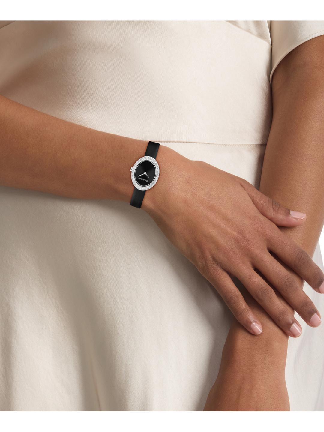 Calvin Klein Twisted Bezel Black 24 mm Dial Women Analog Watch 25100145