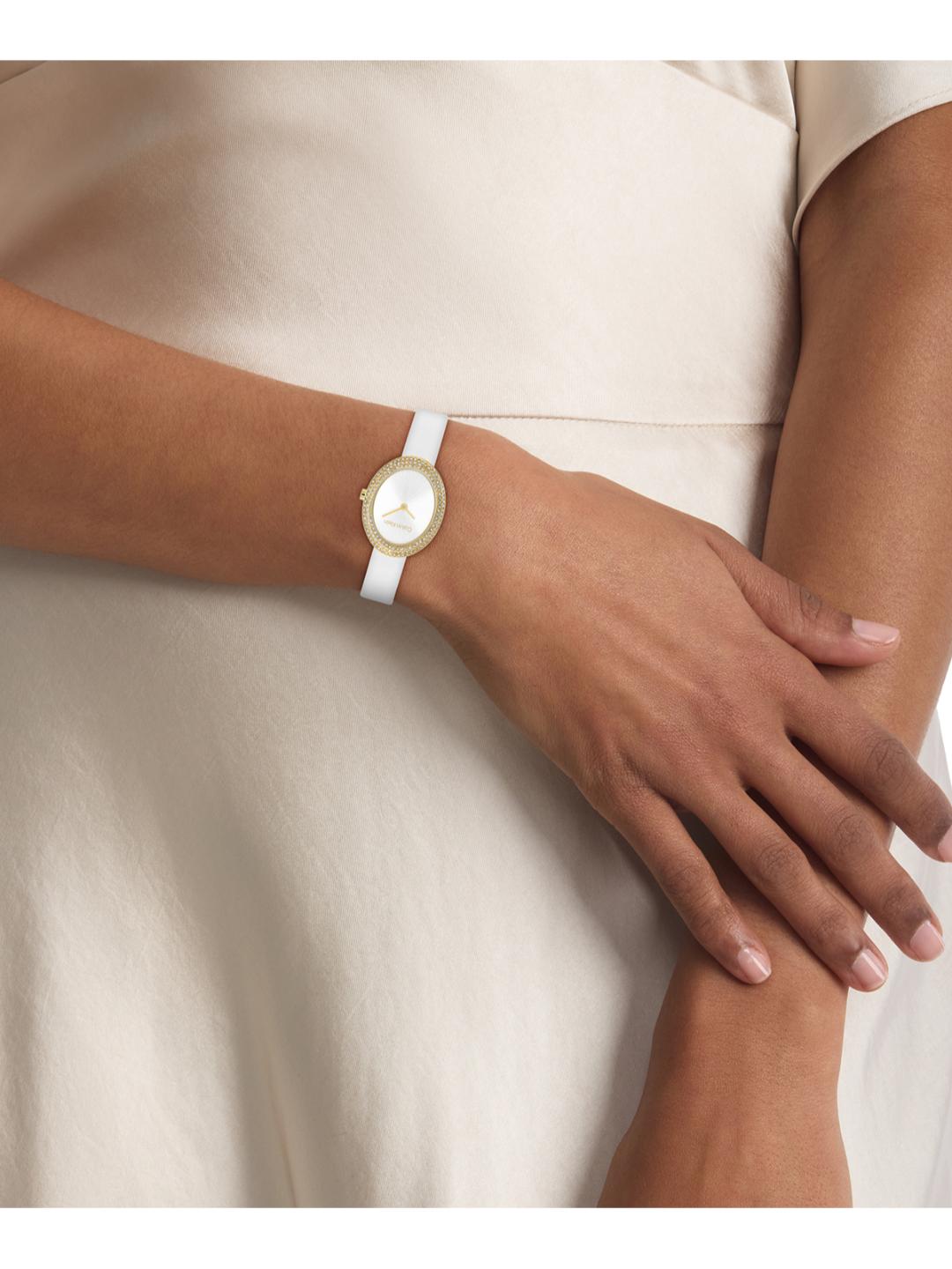 Calvin Klein Twisted Bezel White 24 mm Dial Women Analog Watch 25100146