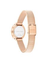 Calvin Klein Twisted Bezel Qtz Basic Mini Carnation Gold Oval Dial Women's Watch 25100153