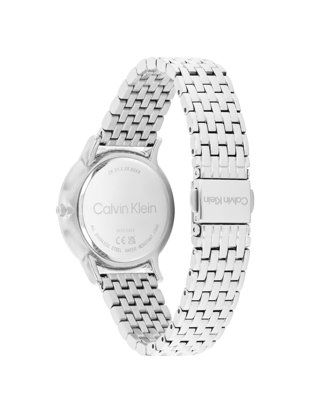 Calvin Klein Luxe White 34 mm Dial Women Analog Watch 25100169