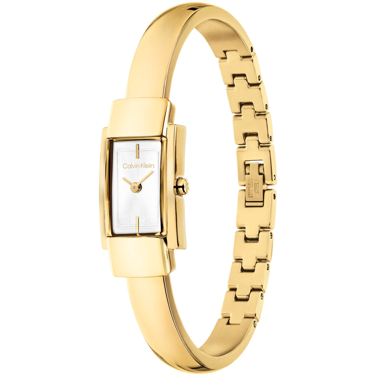 Calvin Klein Moderne Qtz Basic Mini White Color Rectangle Dial Women's Watch 25100184