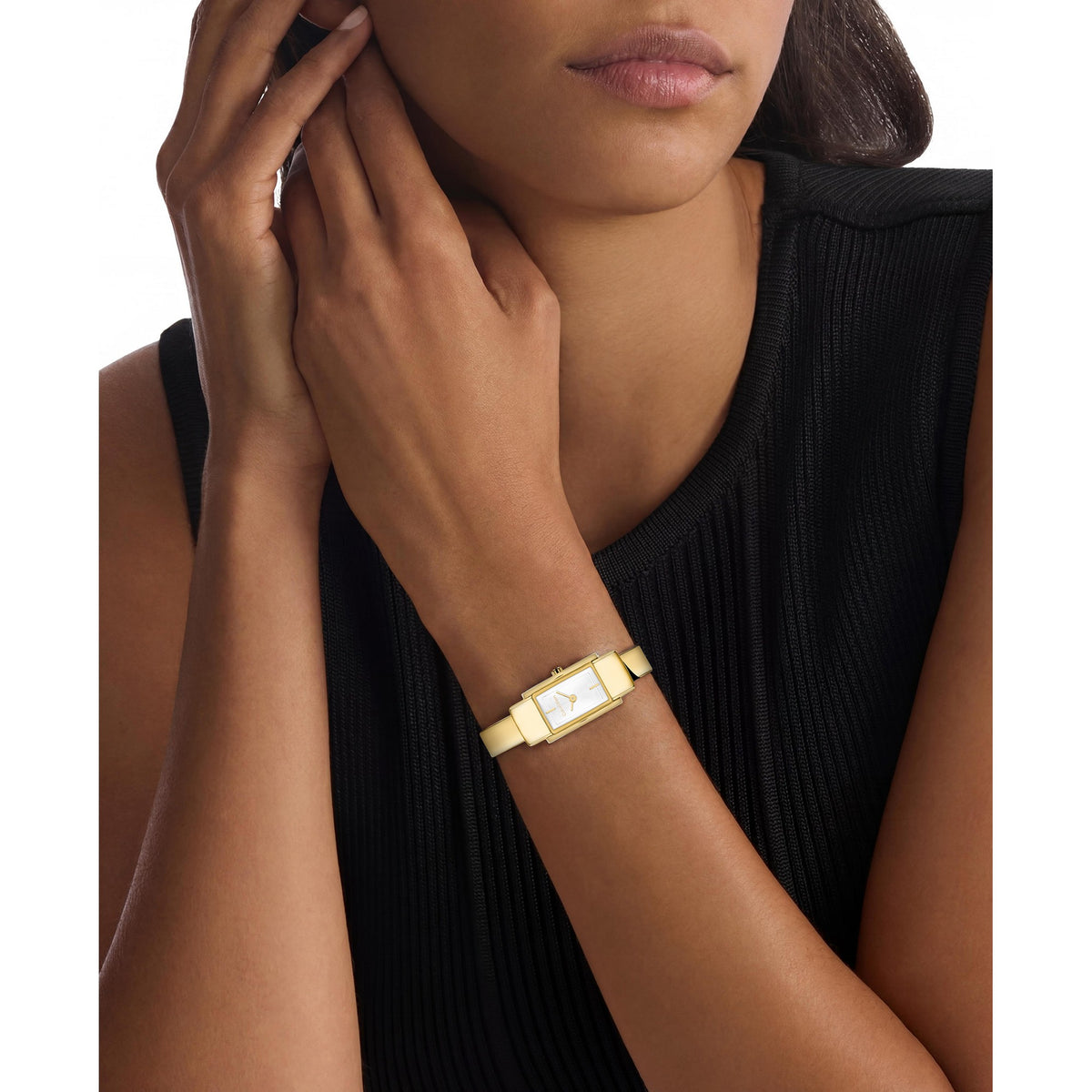 Calvin Klein Moderne Qtz Basic Mini White Color Rectangle Dial Women's Watch 25100184