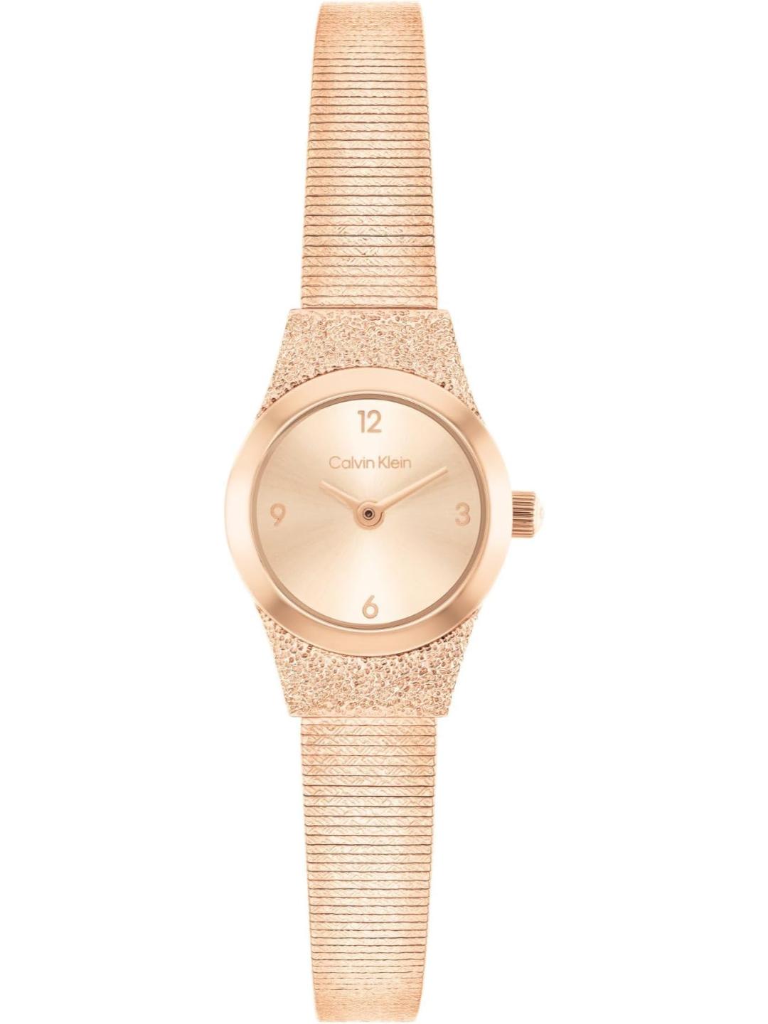 Calvin Klein Ck Contemporary Qtz Basic Mini Carnation Gold Round Dial Women's Watch 25100194