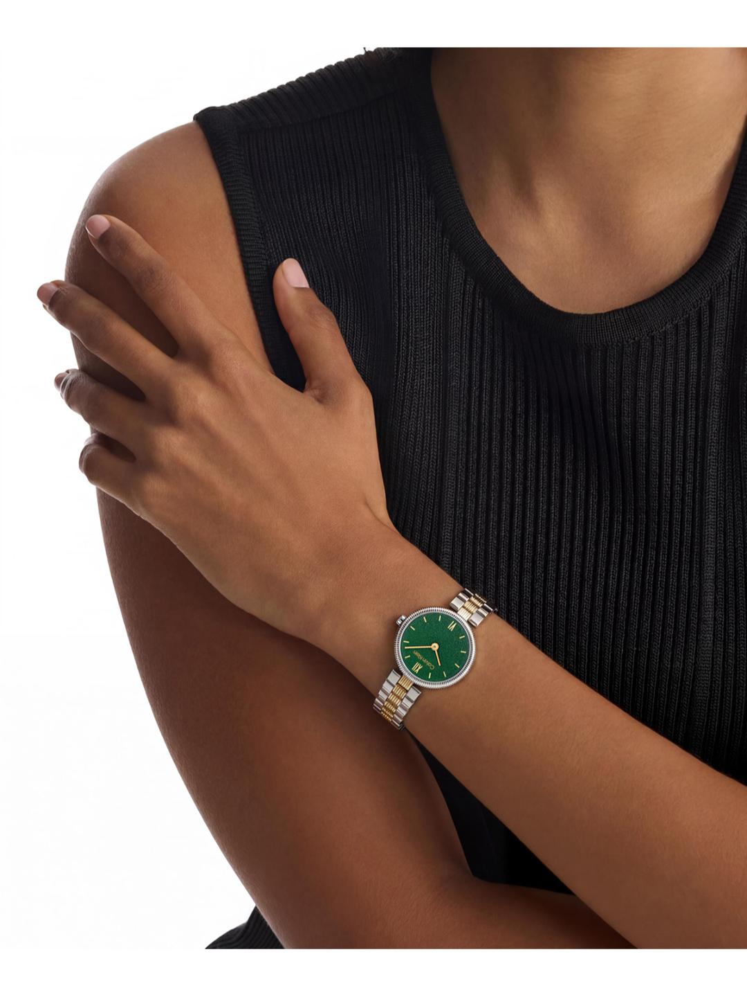 Calvin Klein Gleam Qtz Basic Slim Green Round Dial Women's Watch 25100224
