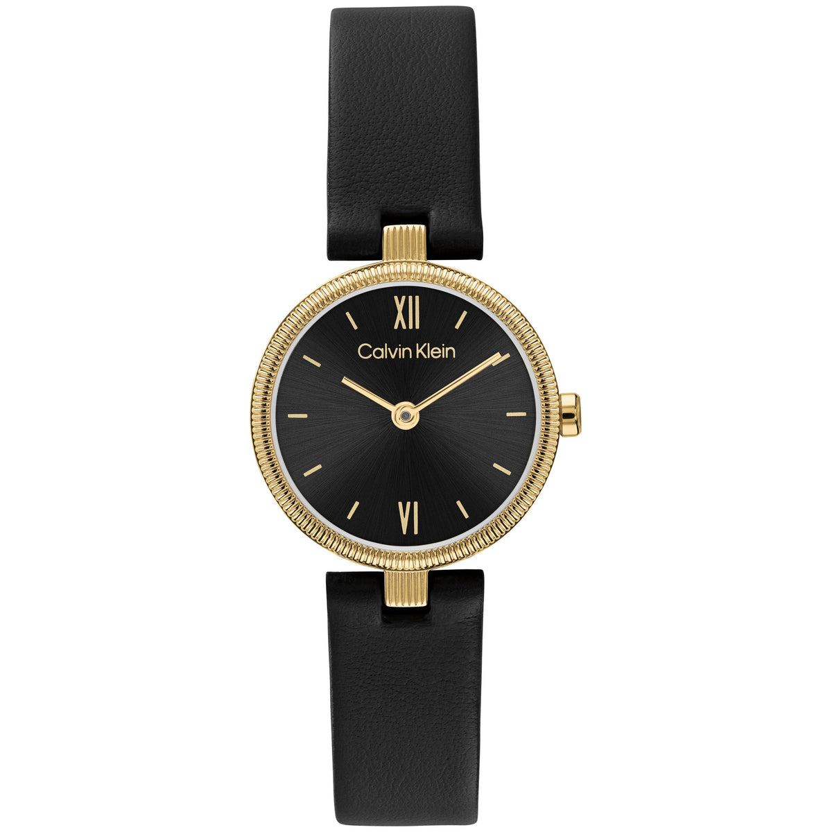 Calvin Klein Gleam Qtz Basic Slim Black Color Round Dial Women's Watch 25100230