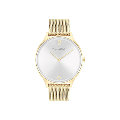 Calvin Klein TIMELESS MESH 38MM 38 mm Silver Dial Women Analog Watch- 25200003