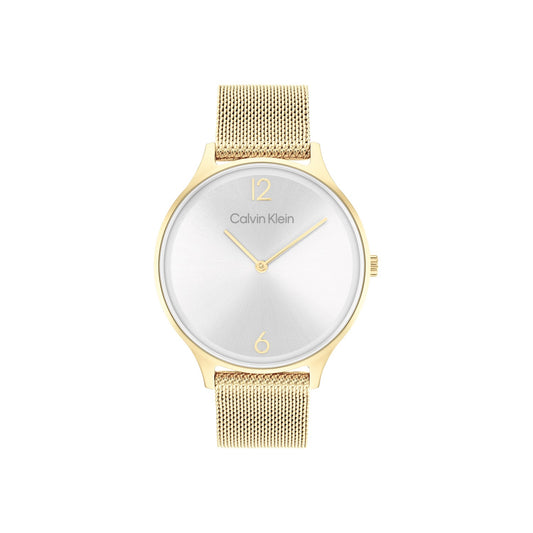 Calvin Klein TIMELESS MESH 38MM 38 mm Silver Dial Women Analog Watch- 25200003